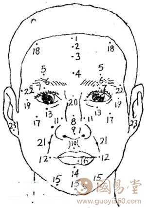 男人面部痣:13眼下的位置代表为子女操心辛劳,或无缘.
